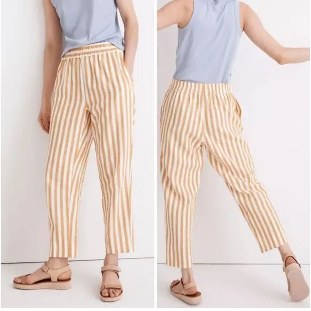 Madewell Striped Linen Cotton Pants